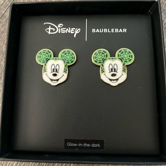 Disney x Baublebar Jewelry - Disney x Baublebar Glow In The Dark Mickey Mouse Spider Wed Earrings
